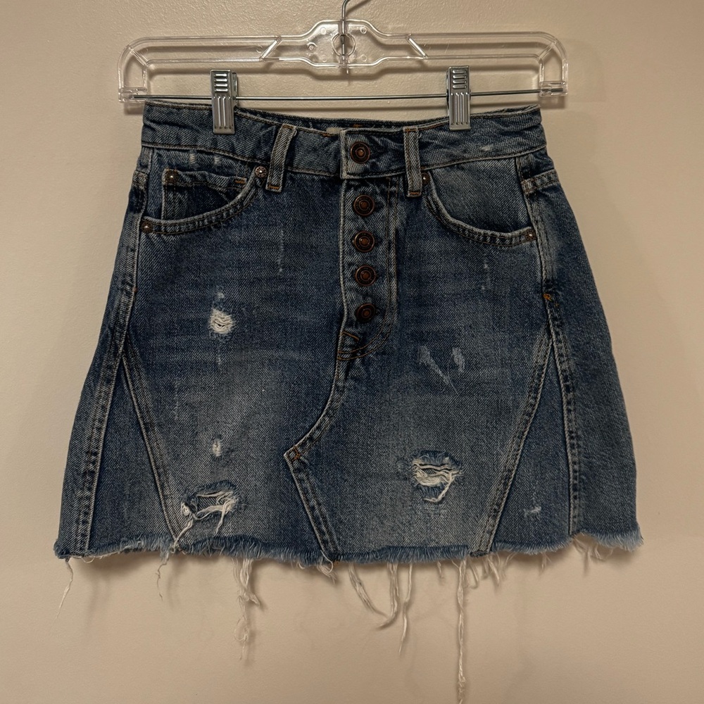 We The Free Jean Skirt